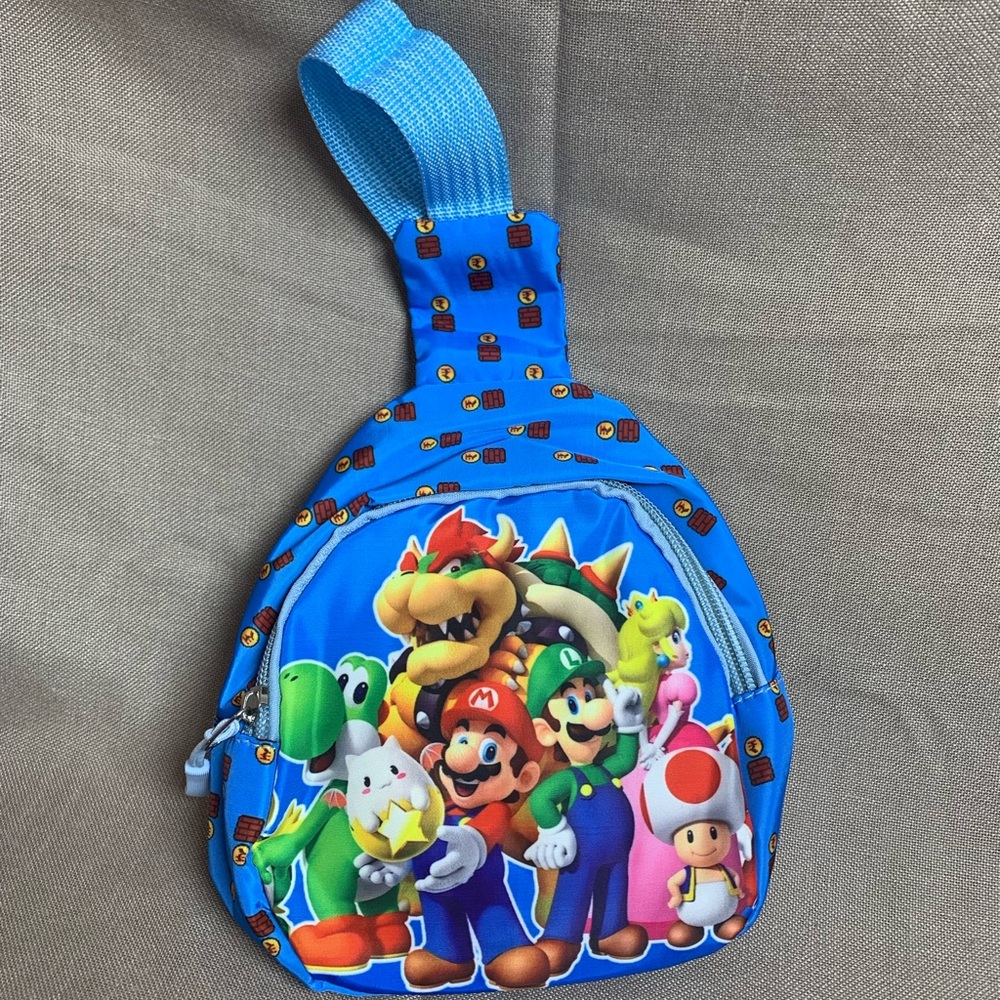 Super Mario Character Kids Sling Bag - Bright Blue